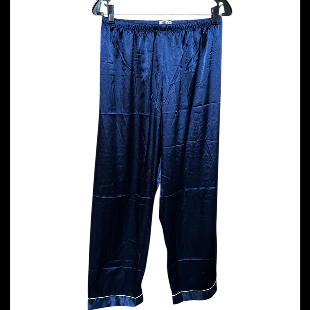EKOUAER SIZE M Blue Satin Pajama Pants